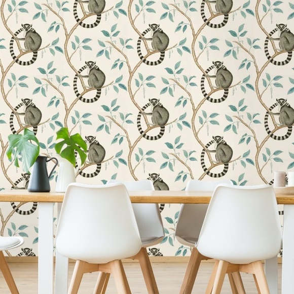 2 Rolls of Sanderson Ringtail Lemur Wallpaper - Picture 6 of 6